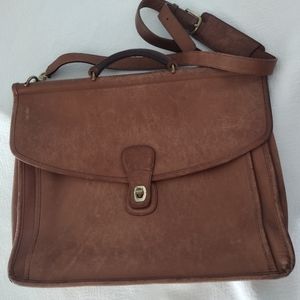 Coach #5266 Vintage Beekman Briefcase laptop Bag with dowel Flap and turn lock